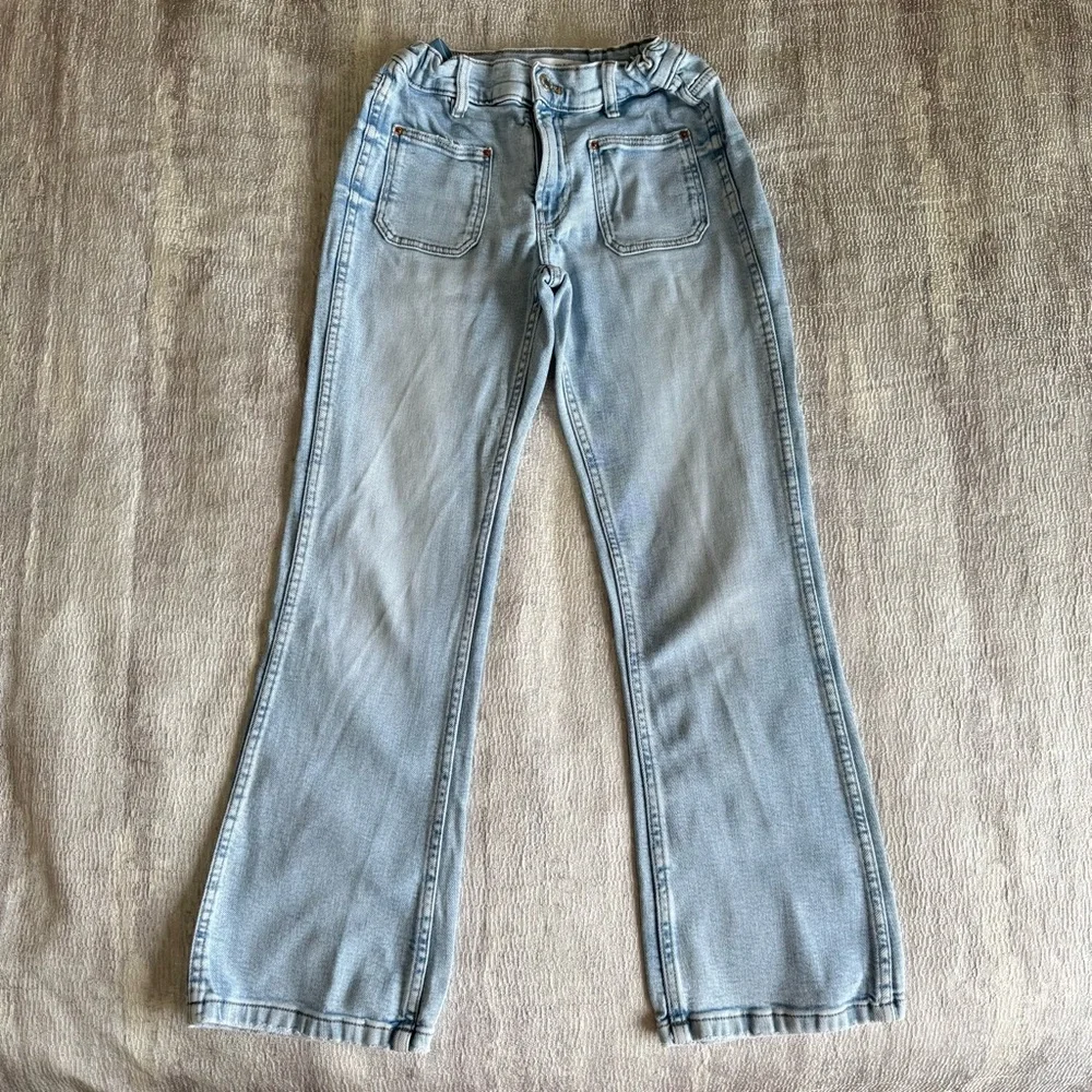 Zara Light Blue Flare Kids Jeans, Size 11-12